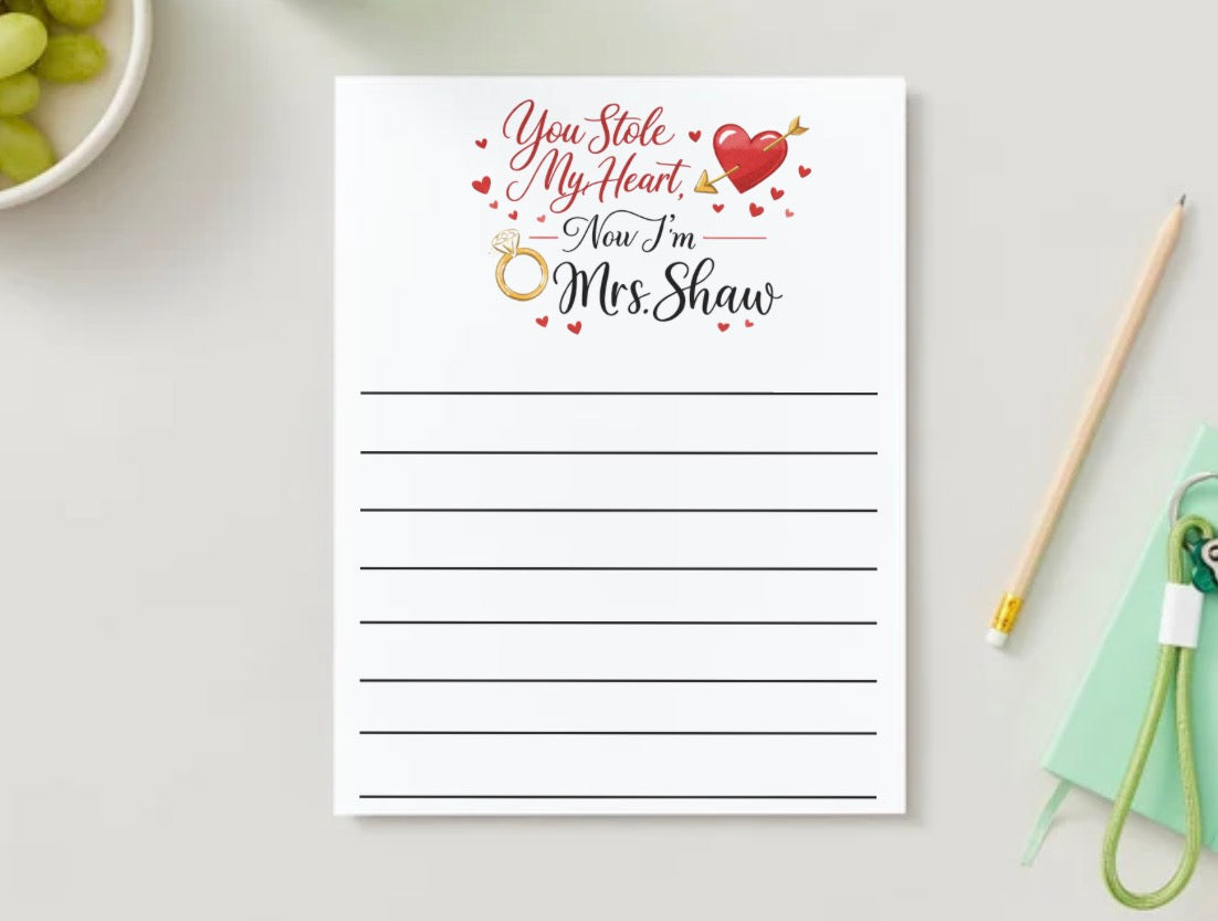 Custom Adult Stationery Sheet
