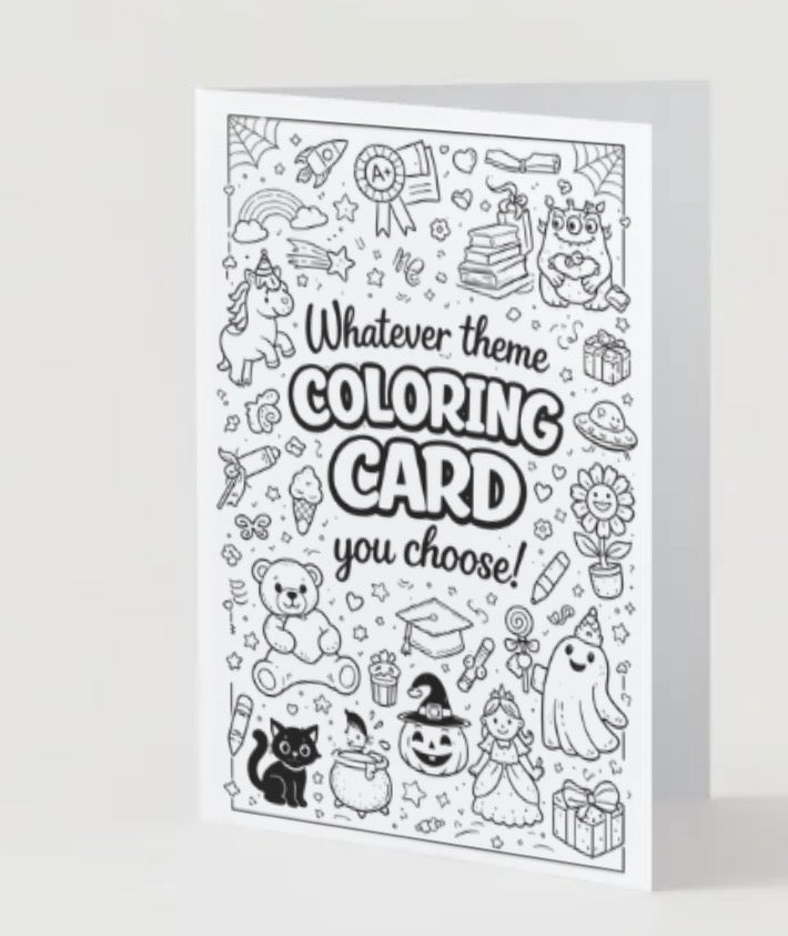 š£ļøCreate the perfect custom coloring card with a theme of your choice!š£ļø