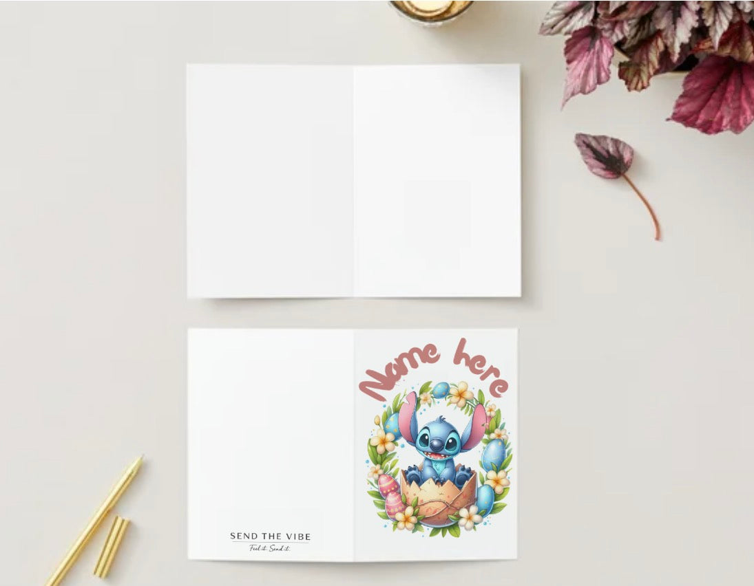 šCustom stitch with nameš (blank inside)