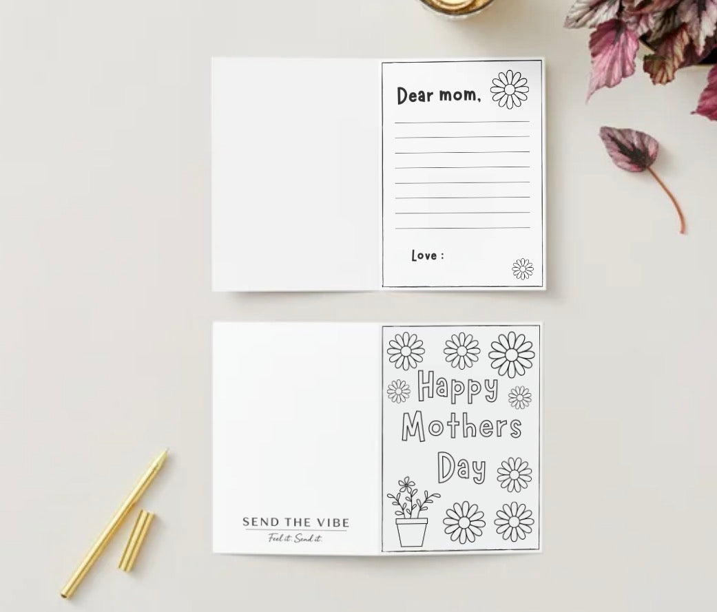 Mother’s Day coloring card