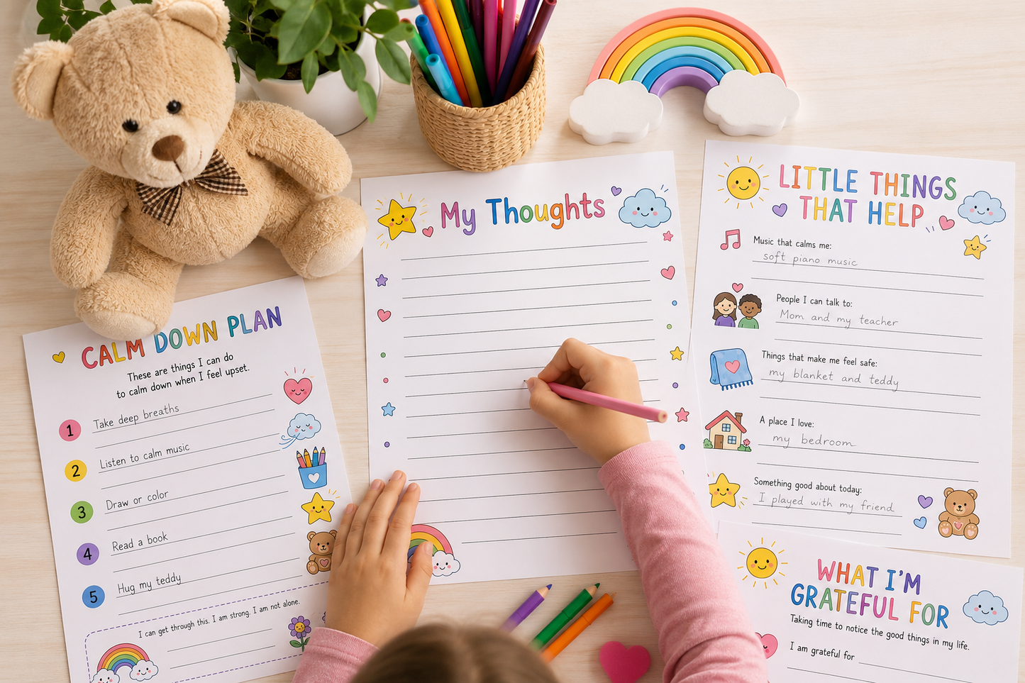 ✨ Calm Little Pages – Kids Calm Down & Feelings Work sheets ✨