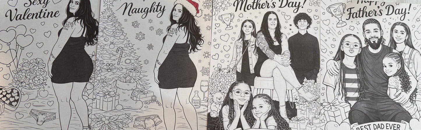 ✏️Holiday Themed Photo to Coloring Page BUNDLE🖍️