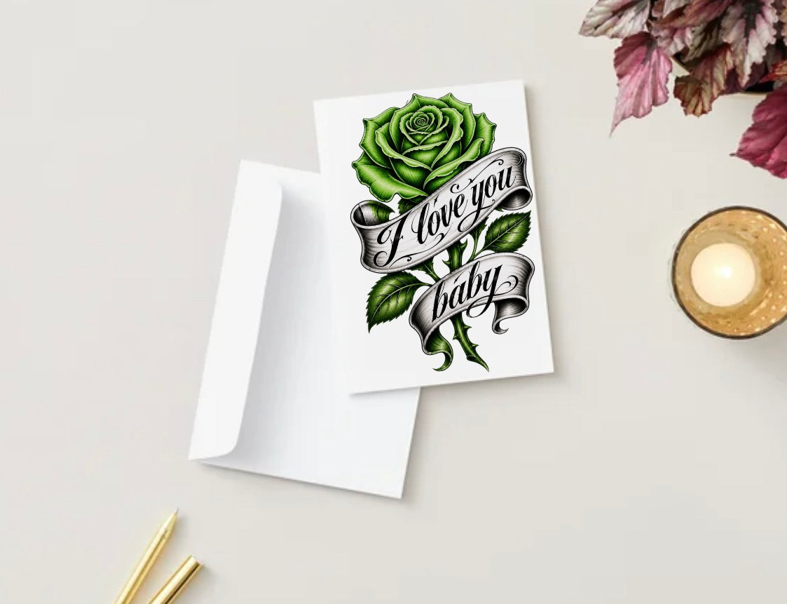 I love you Rose (Blank inside)