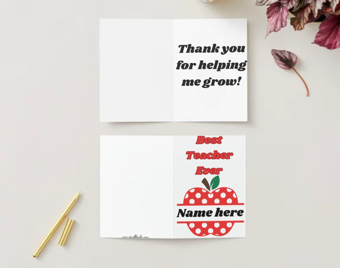 Custom Teacher appreciation
