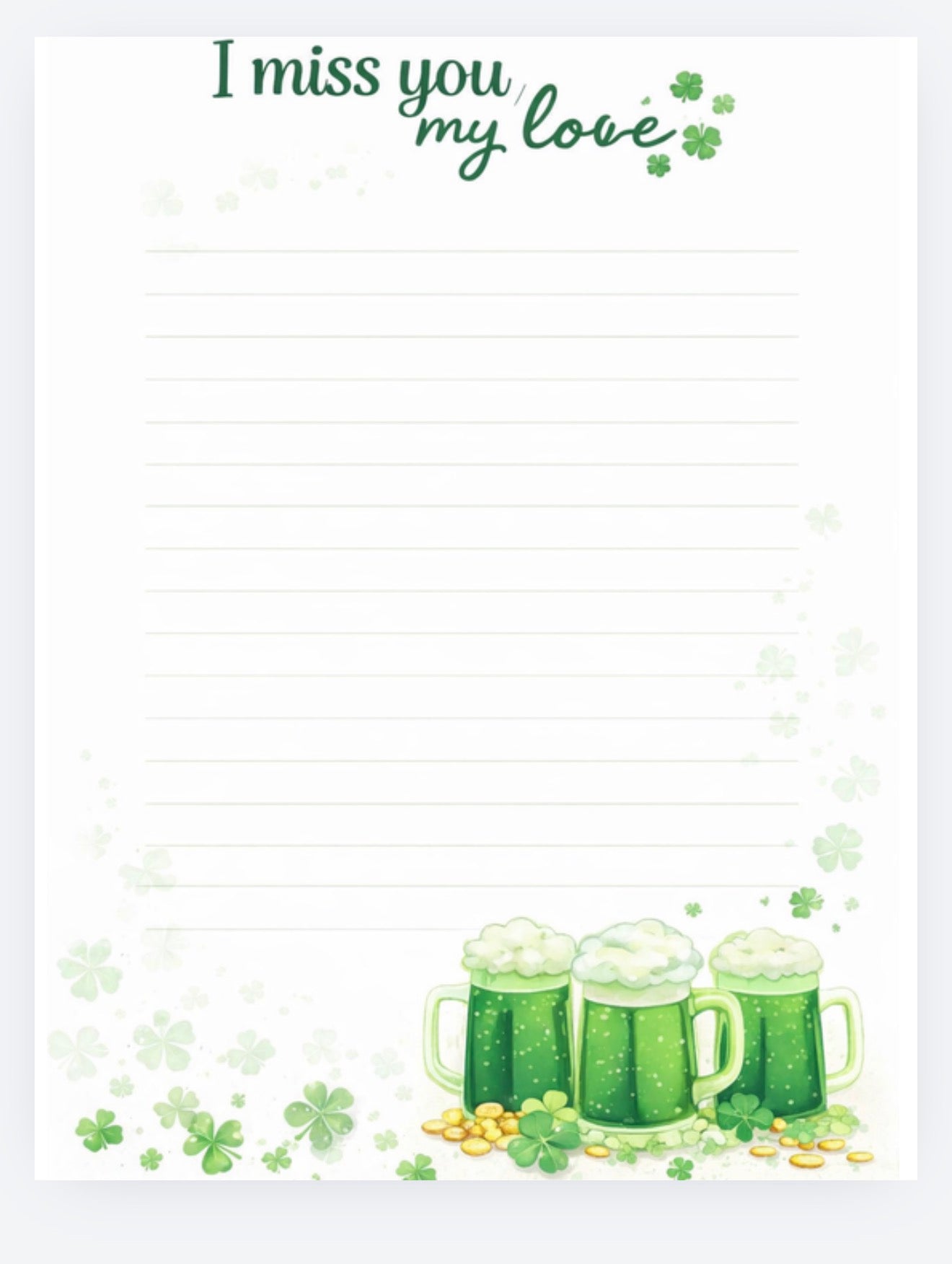 ☘️I miss you Custom St Patrick’s day☘️ CUSTOM
