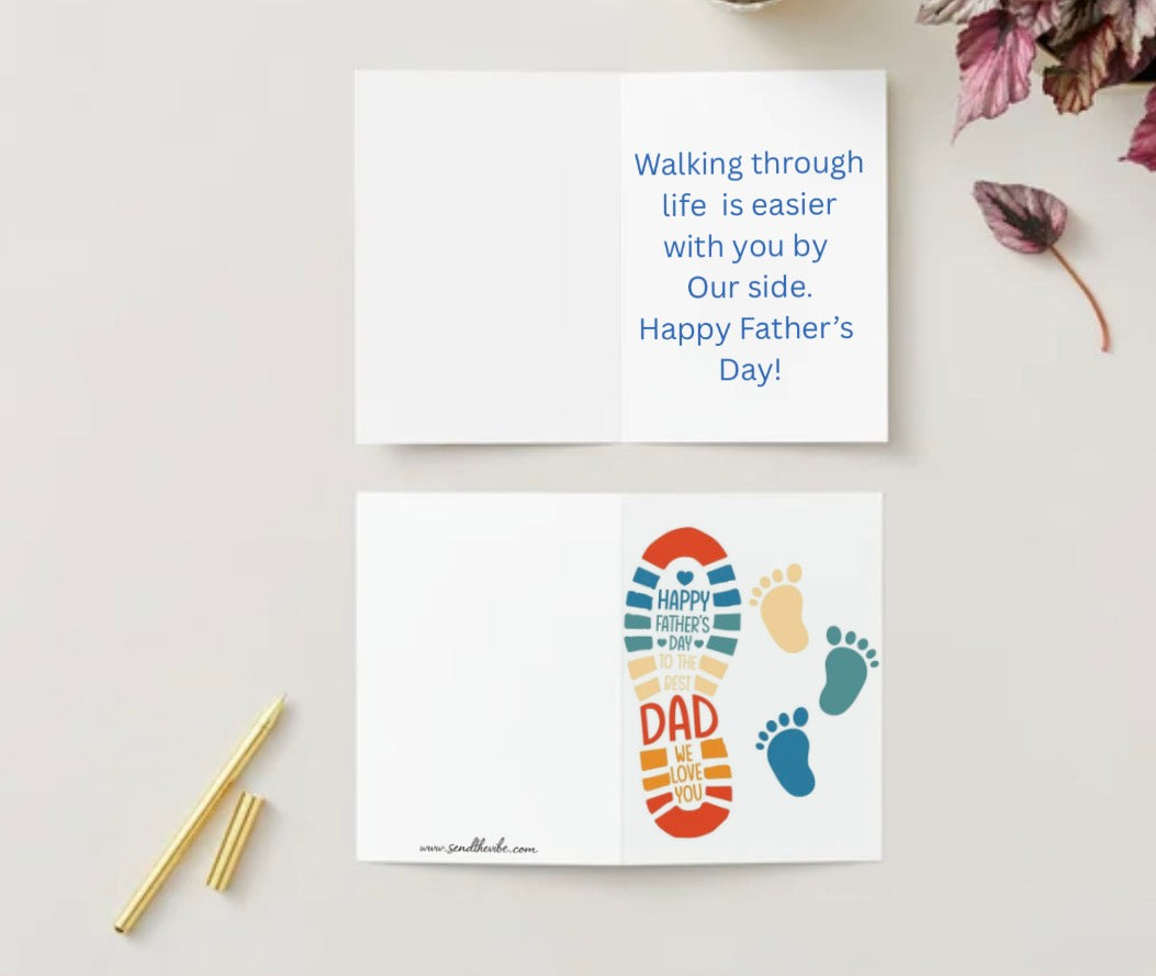 Walking through life (Let us know how many feet you need on card)