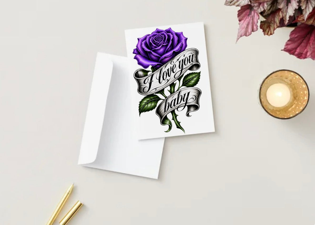 I love you Rose (Blank inside)