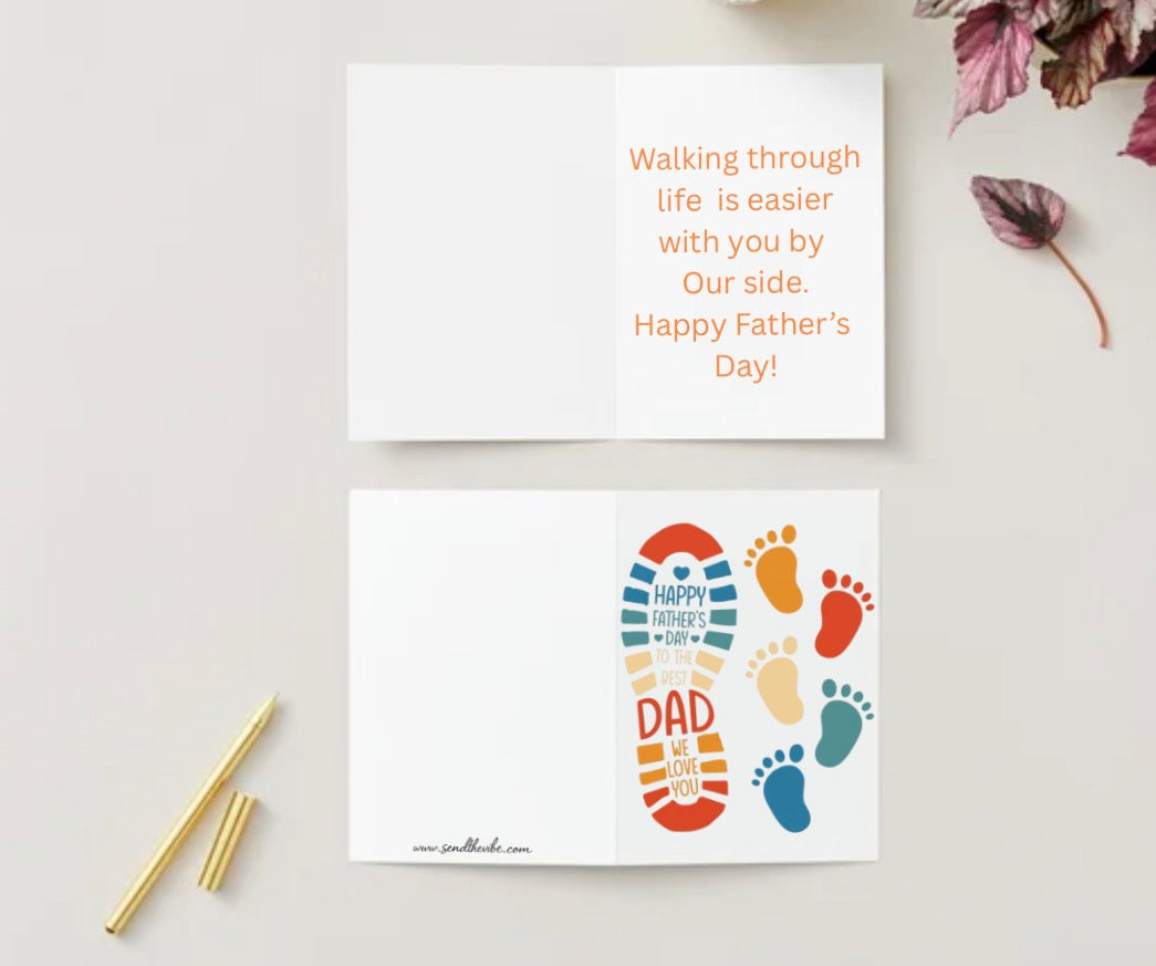 Walking through life (Let us know how many feet you need on card)