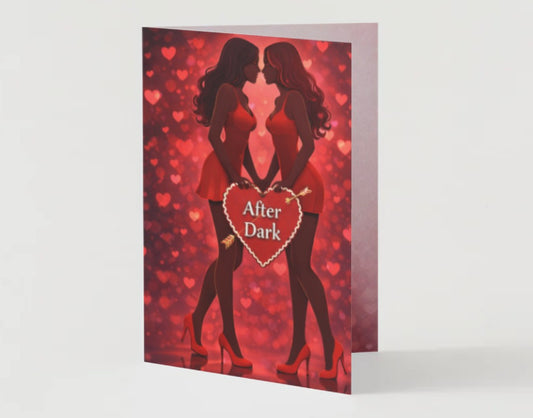 💃🏼 After Dark – Lesbian Romance Greeting Card🔥
