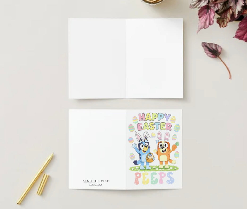 🐇Bluey Easter card  🐇 (blank inside)