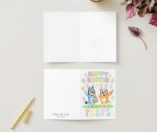🐇Bluey Easter card  🐇 (blank inside)