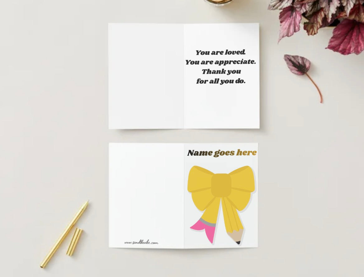 Custom Teacher appreciation