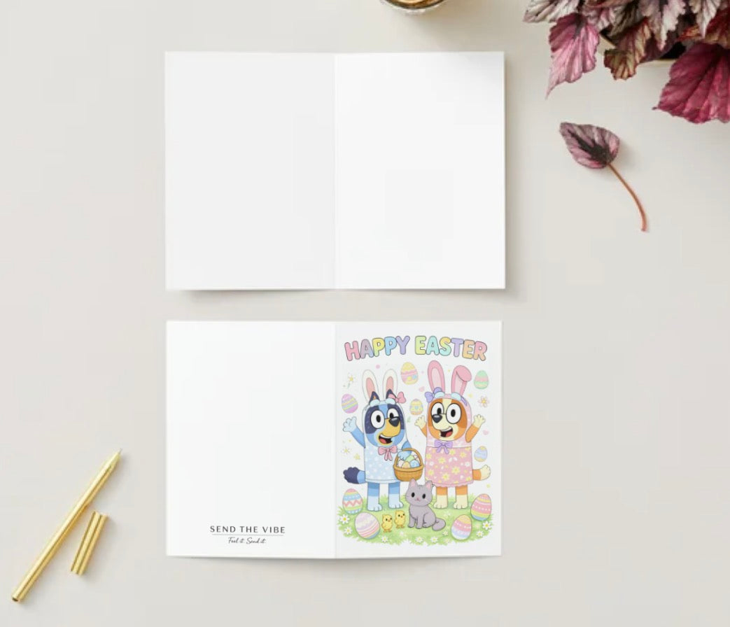 🐇Bluey Easter card  🐇 (blank inside)