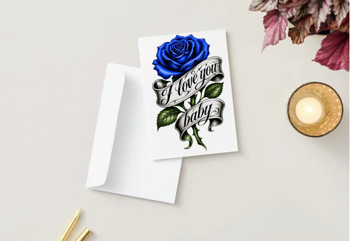 I love you Rose (Blank inside)