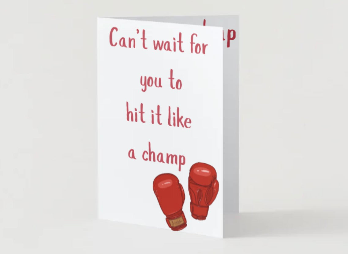 Can’t wait for you to Hit it like a champ 🥊