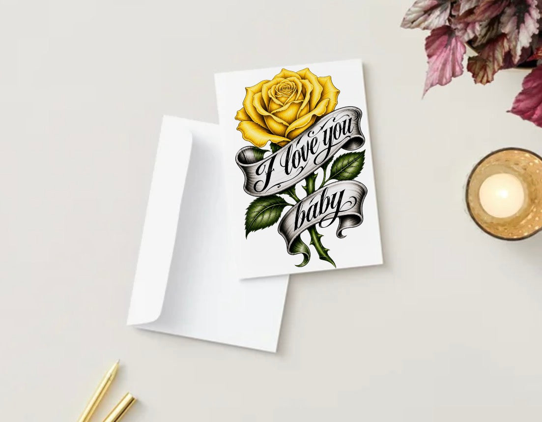 I love you Rose (Blank inside)