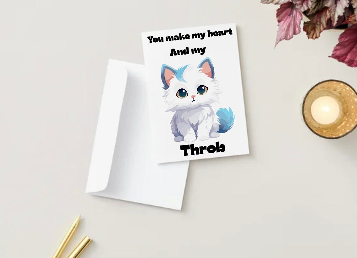 Cat throb (blank inside)