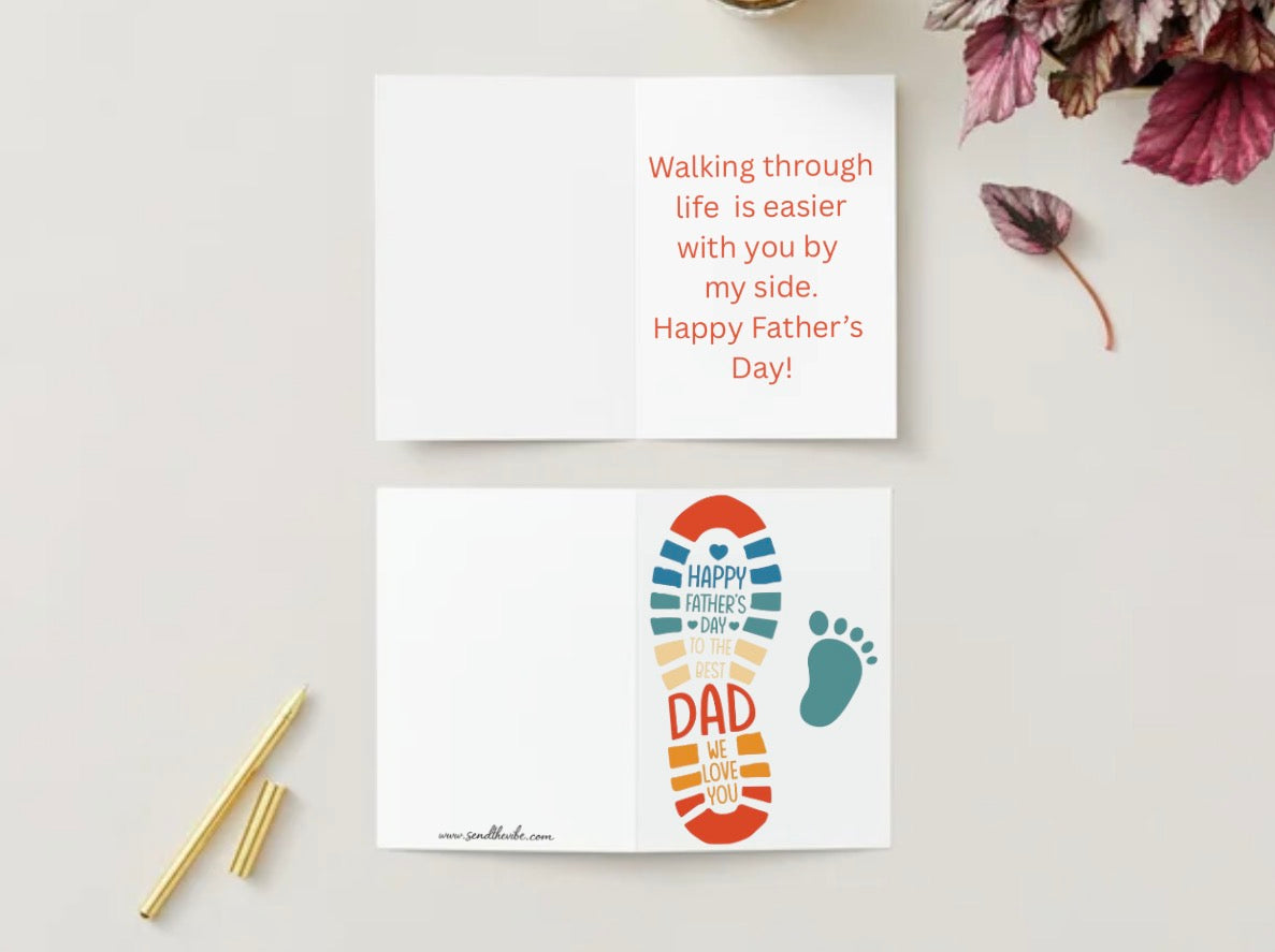 Walking through life (Let us know how many feet you need on card)