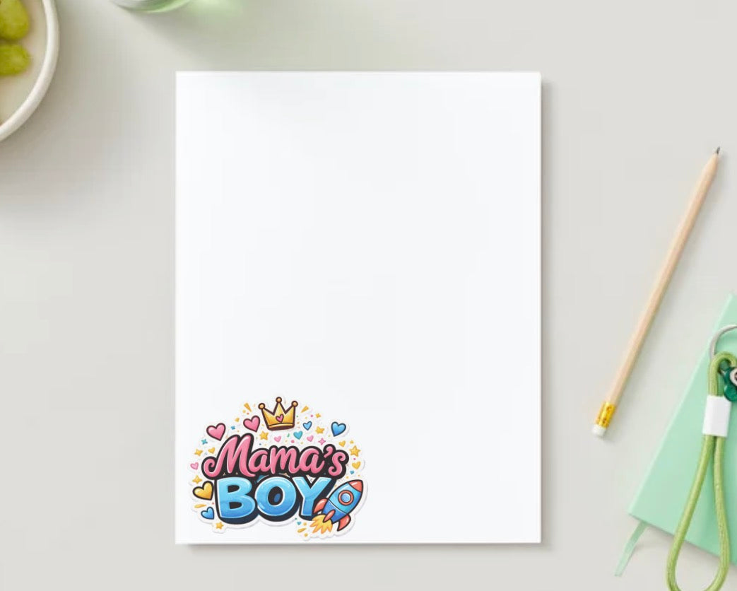Mom & Son stationery sheet