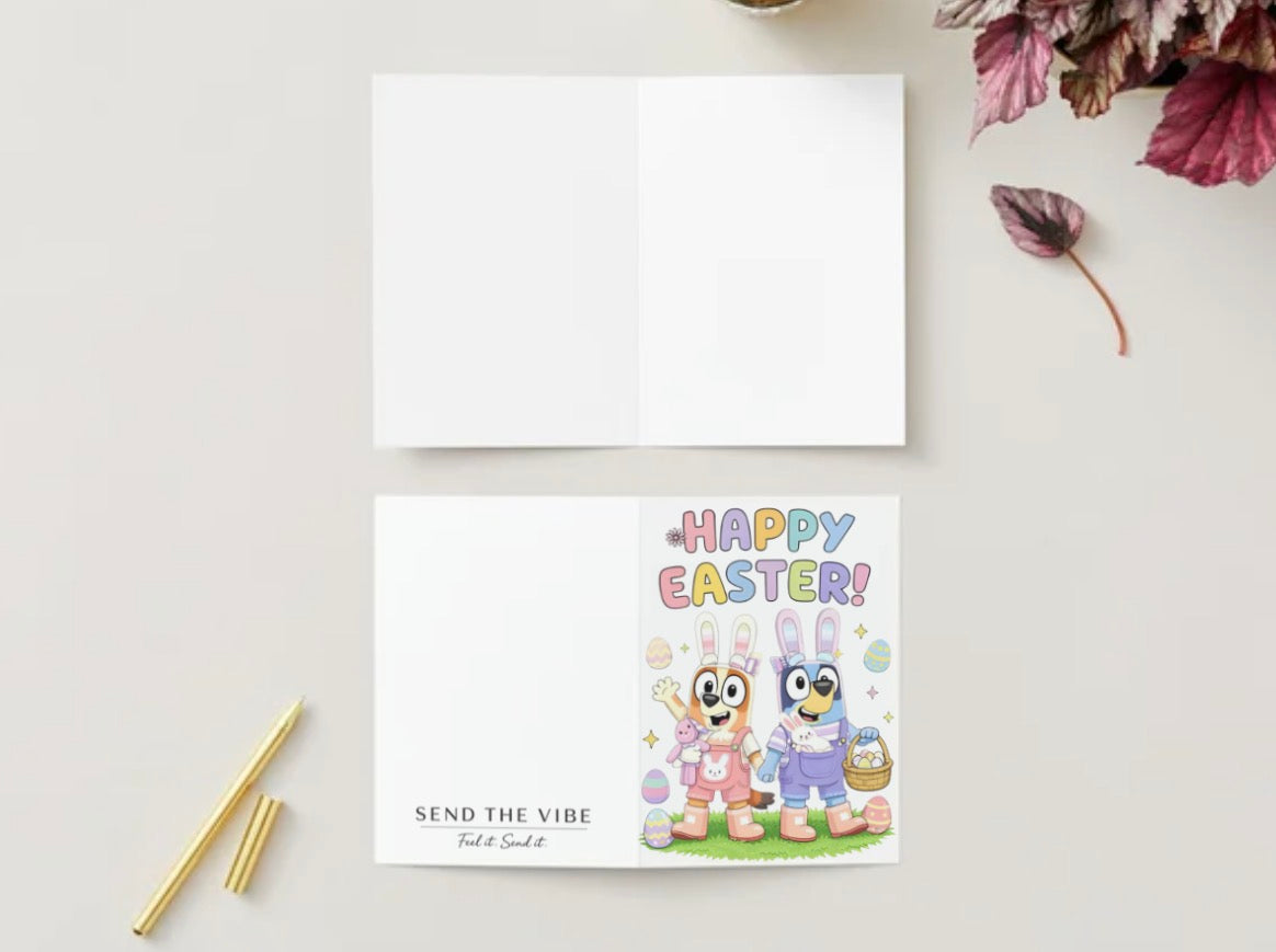 🐇Bluey Easter card  🐇 (blank inside)